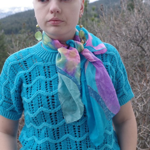 Knit Blue Sweater Spring Top - Picture 2 of 7